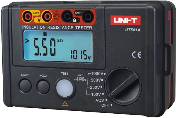 תמונה של מד התנגדות הבידוד דיגיטלי ,1000V +מתחים UNI-T   